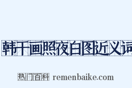 韩干画照夜白图近义词是什么意思的图片